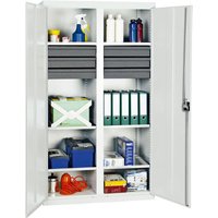 Werkzeug- und Materialschrank Serie 3000 lichtgrau + 6 Schublade 100 mm + Mitteltrennwand + 6 Auszugsböden - 3004207 - Stumpf Werkzeug- und Materialschrank Serie 3000 lichtgrau + 6 Schublade 100 mm + Mitteltrennwand + 6 Auszugsböden - 3004207 - Stumpf von STUMPF