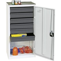 Werkzeug- und Materialschrank Serie 3000 lichtgrau + 6 Schubladen 100 mm - 3001607 - Stumpf Werkzeug- und Materialschrank Serie 3000 lichtgrau + 6 Schubladen 100 mm - 3001607 - Stumpf von STUMPF