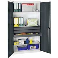 Werkzeug- und Materialschrank 3000, ral 7035/7016, 3 Schubladen, 3 Wannen - Stumpf von STUMPF