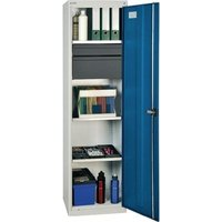 Werkzeug- und Materialschrank Serie 3000 lichtgrau / enzianblau + 1 Schublade 100 mm + 1 Schublade 200 mm + 3 Auszugsböden - 3005774 - Stumpf Werkzeug- und Materialschrank Serie 3000 lichtgrau / enzianblau + 1 Schublade 100 mm + 1 Schublade 200 mm + 3 Auszugsböden - 3005774 - Stumpf von STUMPF