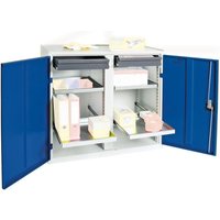 Werkzeug- und Materialschrank Serie 3000 lichtgrau / enzianblau + 2 Schubladen 100 mm + 4 Auszugsboden - 3002274 - Stumpf Werkzeug- und Materialschrank Serie 3000 lichtgrau / enzianblau + 2 Schubladen 100 mm + 4 Auszugsboden - 3002274 - Stumpf von STUMPF