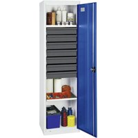 Werkzeug- und Materialschrank Serie 3000 lichtgrau / enzianblau + 7 Schubladen 100 mm + 2 Auszugsböden - 3005274 - Stumpf Werkzeug- und Materialschrank Serie 3000 lichtgrau / enzianblau + 7 Schubladen 100 mm + 2 Auszugsböden - 3005274 - Stumpf von STUMPF