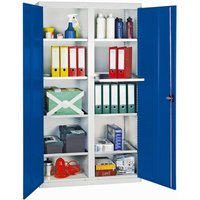 Werkzeug- und Materialschrank Serie 3000 lichtgrau / enzianblau + 8 Auszugsböden - 3004074 - Stumpf Werkzeug- und Materialschrank Serie 3000 lichtgrau / enzianblau + 8 Auszugsböden - 3004074 - Stumpf von STUMPF