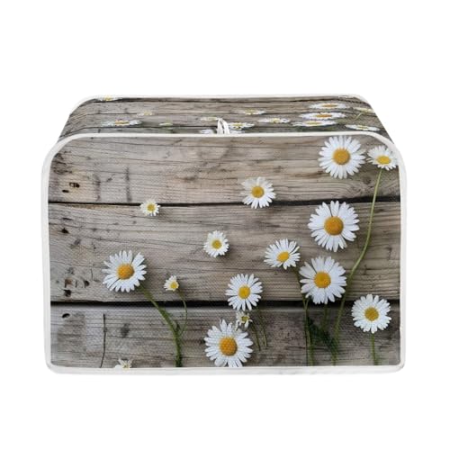 STUOARTE Daisy Printed 2 Slice Toaster Cover for Women, Dustproof Toaster Covers Bread Maker Protector, Kitchen Small Appliance Covers, Kitchen Accessories von STUOARTE