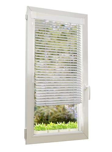 STUZA® Aluminium Jalousie nach Maß, 30 Farben, 6 Profilfarben, Innenjalousien, Sonnenschutz, Sichtschutz, Fensterrollo (Höhe Von 50 cm Bis 149 cm) von STUZA