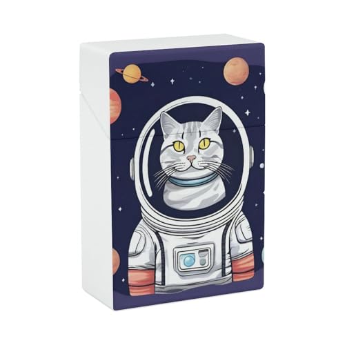 Cat in Spacess Zigarettenetui, tragbare Zigarettenspitze, langlebige Zigarettenetuis & Spender von STVNKML