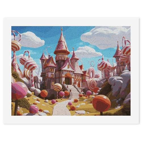 STVNKML Malen nach Zahlen-Set für Erwachsene und Anfänger, DIY Erwachsene Malen nach Zahlen Kits auf Leinwand, Candyland Digitale Ölzahlen, Malerei-Kits für Heimdekoration, Geschenk, 30 x 40 cm von STVNKML