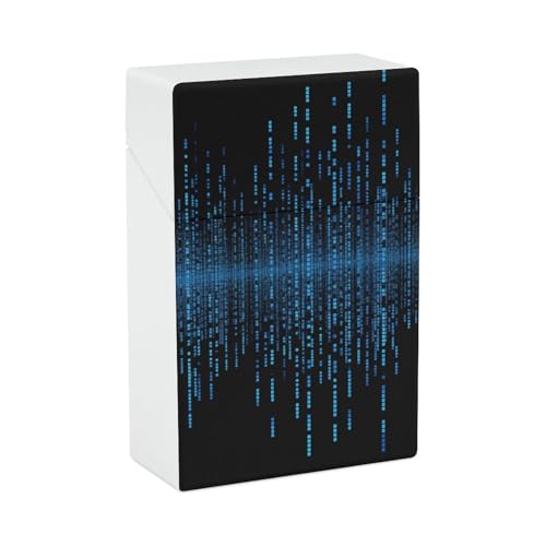 The Blue Binary Matrix Zigarettenetui, tragbare Zigarettenetui, langlebige Zigarettenetuis & Spender von STVNKML