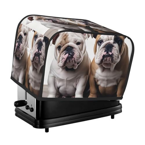 2 süße Bulldoggen-Hunde-Toaster-Abdeckungen, gesteppte Abdeckung für kleine Geräte mit Griff für Zuhause, Tisch, Küche, Dekoration 2 süße Bulldoggen-Hunde-Toaster-Abdeckungen, gesteppte Abdeckung für kleine Geräte mit Griff für Zuhause, Tisch, Küche, Dekoration von STVYUKL