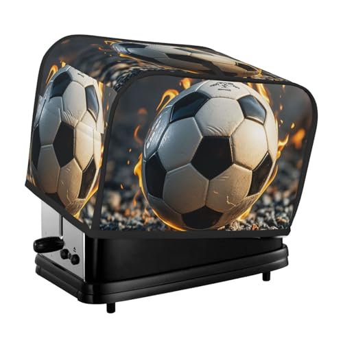 Abdeckung für brennende Fußball-Toaster, 2 Scheiben, gesteppt, für Brotbackmaschine, kleine Geräteabdeckung mit Griff, für Zuhause, Tisch, Küche, Dekoration Abdeckung für brennende Fußball-Toaster, 2 Scheiben, gesteppt, für Brotbackmaschine, kleine Geräteabdeckung mit Griff, für Zuhause, Tisch, Küche, Dekoration von STVYUKL