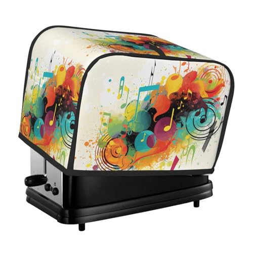 Abstrakte Toaster-Abdeckungen, 2 Scheiben, gesteppte Abdeckung für Brotbackmaschine, kleine Geräteabdeckung mit Griff, für Zuhause, Tisch, Küche, Dekoration von STVYUKL