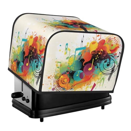 Abstrakte Toaster-Abdeckungen, 4 Scheiben, gesteppte Abdeckung für Brotbackmaschine, kleine Geräteabdeckung mit Griff, für Zuhause, Tisch, Küche, Dekoration von STVYUKL