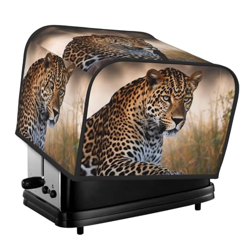 Afrikanische Tier-Leoparden-Toaster-Abdeckungen, gesteppte Abdeckung für Brotbackmaschine, kleine Geräteabdeckung mit Griff, für Zuhause, Tisch, Küche, Dekoration Afrikanische Tier-Leoparden-Toaster-Abdeckungen, gesteppte Abdeckung für Brotbackmaschine, kleine Geräteabdeckung mit Griff, für Zuhause, Tisch, Küche, Dekoration von STVYUKL