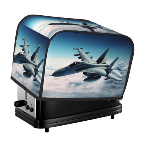 Aircraft Fighter Jets 2 Scheiben Toaster-Abdeckungen, gesteppte Brotbackmaschinen-Abdeckung, kleine Geräteabdeckung mit Griff für Zuhause, Tisch, Küche, Dekor Aircraft Fighter Jets 2 Scheiben Toaster-Abdeckungen, gesteppte Brotbackmaschinen-Abdeckung, kleine Geräteabdeckung mit Griff für Zuhause, Tisch, Küche, Dekor von STVYUKL