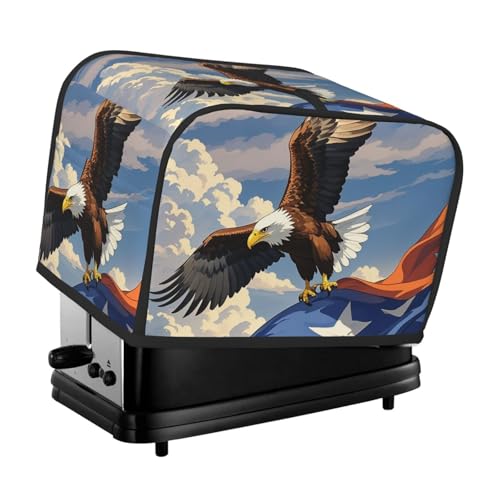 Aircraft Plane At Sunset 2 Slice Toaster Covers Quilted Bread Maker Cover Small Appliance Cover With Handle For Home Table Kitchen Decor von STVYUKL