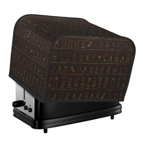 Antike ägyptische Hieroglyphe 4 Scheiben Toaster-Abdeckungen, gesteppte Abdeckung für Brotbackmaschine, kleine Geräteabdeckung mit Griff für Zuhause, Tisch, Küche, Dekor von STVYUKL