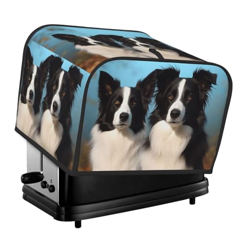 Border Collie 4 Scheiben Toaster-Abdeckungen, gesteppte Brotbackmaschinen-Abdeckung, kleine Geräteabdeckung mit Griff für Zuhause, Tisch, Küche, Dekor Border Collie 4 Scheiben Toaster-Abdeckungen, gesteppte Brotbackmaschinen-Abdeckung, kleine Geräteabdeckung mit Griff für Zuhause, Tisch, Küche, Dekor von STVYUKL