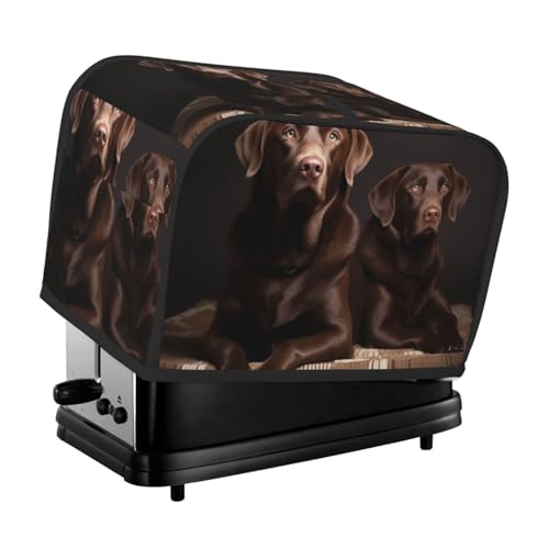 Braune Labrador Retriever 2 Scheiben Toaster-Abdeckungen, gesteppte Brotbackmaschinen-Abdeckung, kleine Geräteabdeckung mit Griff, für Zuhause, Tisch, Küche, Dekor Braune Labrador Retriever 2 Scheiben Toaster-Abdeckungen, gesteppte Brotbackmaschinen-Abdeckung, kleine Geräteabdeckung mit Griff, für Zuhause, Tisch, Küche, Dekor von STVYUKL