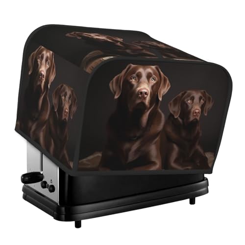 Braune Labrador Retriever 4 Scheiben Toaster-Abdeckungen, gesteppte Brotbackmaschinen-Abdeckung, kleine Geräteabdeckung mit Griff, für Zuhause, Tisch, Küche, Dekor Braune Labrador Retriever 4 Scheiben Toaster-Abdeckungen, gesteppte Brotbackmaschinen-Abdeckung, kleine Geräteabdeckung mit Griff, für Zuhause, Tisch, Küche, Dekor von STVYUKL