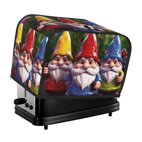 Bunte Zwerge, 2 Scheiben, Toaster-Abdeckungen, gesteppte Abdeckung für Brotbackmaschine, kleine Geräteabdeckung mit Griff, für Zuhause, Tisch, Küche, Dekoration Bunte Zwerge, 2 Scheiben, Toaster-Abdeckungen, gesteppte Abdeckung für Brotbackmaschine, kleine Geräteabdeckung mit Griff, für Zuhause, Tisch, Küche, Dekoration von STVYUKL