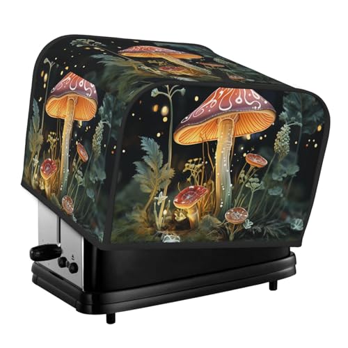 Butterfly-Pilz-Abdeckung für 4 Scheiben, gesteppte Brotbackmaschinen-Abdeckung, kleine Geräteabdeckung mit Griff für Zuhause, Tisch, Küche, Dekoration von STVYUKL