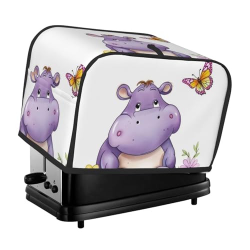 Butterfly and Hippo 2 Slice Toaster-Abdeckungen, gesteppte Abdeckung für Brotbackmaschine, kleine Geräteabdeckung mit Griff für Zuhause, Tisch, Küche, Dekor Butterfly and Hippo 2 Slice Toaster-Abdeckungen, gesteppte Abdeckung für Brotbackmaschine, kleine Geräteabdeckung mit Griff für Zuhause, Tisch, Küche, Dekor von STVYUKL