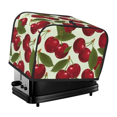 Cherry Fruit 2 Scheiben Toaster-Abdeckungen, gesteppte Brotbackmaschinen-Abdeckung, kleine Geräteabdeckung mit Griff für Zuhause, Tisch, Küche, Dekor Cherry Fruit 2 Scheiben Toaster-Abdeckungen, gesteppte Brotbackmaschinen-Abdeckung, kleine Geräteabdeckung mit Griff für Zuhause, Tisch, Küche, Dekor von STVYUKL