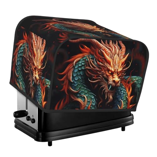 Chinesischer Drache 4-Scheiben-Toaster-Abdeckungen, gesteppte Abdeckung für Brotbackmaschine, kleine Geräteabdeckung mit Griff für Zuhause, Tisch, Küche, Dekor Chinesischer Drache 4-Scheiben-Toaster-Abdeckungen, gesteppte Abdeckung für Brotbackmaschine, kleine Geräteabdeckung mit Griff für Zuhause, Tisch, Küche, Dekor von STVYUKL