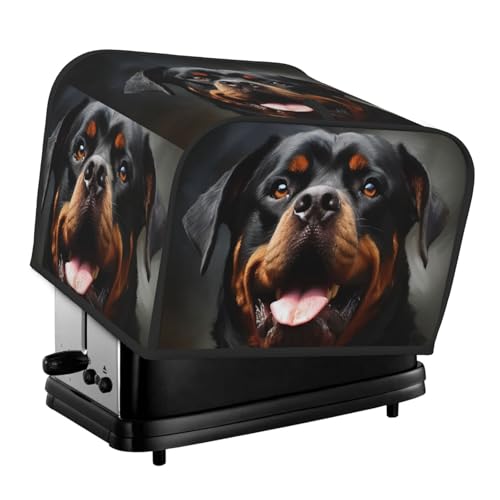 Coole Rottweiler-Hundekunst 4 Scheiben Toaster-Abdeckungen, gesteppte Abdeckung für Brotbackmaschine, kleine Geräteabdeckung mit Griff für Zuhause, Tisch, Küche, Dekor Coole Rottweiler-Hundekunst 4 Scheiben Toaster-Abdeckungen, gesteppte Abdeckung für Brotbackmaschine, kleine Geräteabdeckung mit Griff für Zuhause, Tisch, Küche, Dekor von STVYUKL