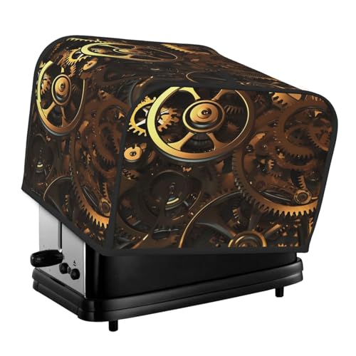 Coole Steampunk-Zahnräderabdeckungen für 4 Toaster, gesteppt, für kleine Geräte, mit Griff, für Zuhause, Tisch, Küche, Dekor Coole Steampunk-Zahnräderabdeckungen für 4 Toaster, gesteppt, für kleine Geräte, mit Griff, für Zuhause, Tisch, Küche, Dekor von STVYUKL