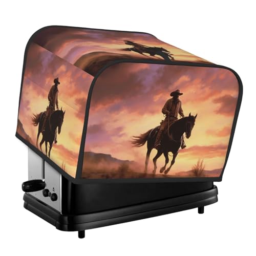 Cowboy West Abdeckung für 4 Scheiben, gesteppt, für Brotbackmaschine, kleine Geräteabdeckung mit Griff, für Zuhause, Tisch, Küche, Dekoration Cowboy West Abdeckung für 4 Scheiben, gesteppt, für Brotbackmaschine, kleine Geräteabdeckung mit Griff, für Zuhause, Tisch, Küche, Dekoration von STVYUKL
