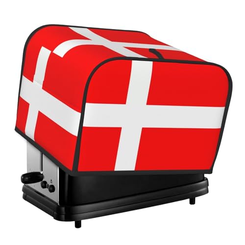 Dänemark-Flagge, 4-Scheiben-Toaster-Abdeckungen, gesteppte Abdeckung für Brotbackmaschine, kleine Geräteabdeckung mit Griff, für Zuhause, Tisch, Küche, Dekoration von STVYUKL
