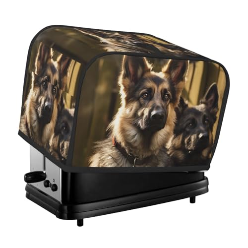 Deutscher Schäferhund, 2 Scheiben, Toaster-Abdeckungen, gesteppte Abdeckung für kleine Geräte, mit Griff, für Zuhause, Tisch, Küche, Dekoration von STVYUKL