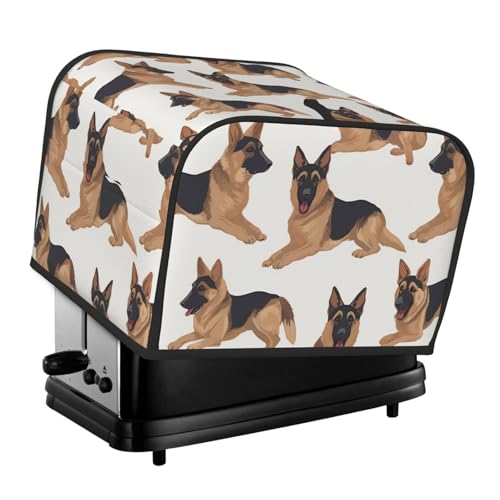 Deutscher Schäferhund, 4 Scheiben, Toaster-Abdeckungen, gesteppte Abdeckung für kleine Geräte, mit Griff, für Zuhause, Tisch, Küche, Dekoration von STVYUKL