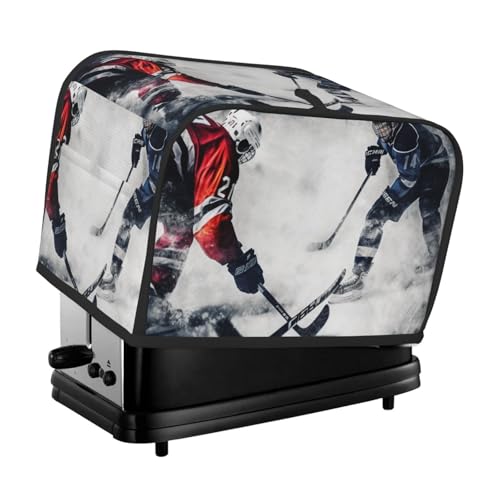Eishockey Art 2 Scheiben Toaster Abdeckungen Gesteppte Brotbackmaschine Abdeckung Kleine Geräteabdeckung mit Griff für Zuhause Tisch Küche Dekor von STVYUKL