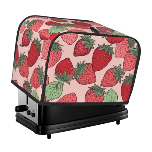 Erdbeermuster, 2 Scheiben, Toaster-Abdeckungen, gesteppte Abdeckung für Brotbackmaschine, kleine Geräteabdeckung mit Griff, für Zuhause, Tisch, Küche, Dekor Erdbeermuster, 2 Scheiben, Toaster-Abdeckungen, gesteppte Abdeckung für Brotbackmaschine, kleine Geräteabdeckung mit Griff, für Zuhause, Tisch, Küche, Dekor von STVYUKL