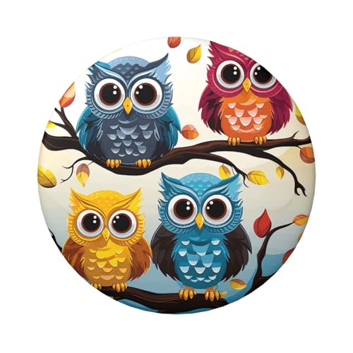 Eulen auf Baumzweigen, Knopfnadeln, 6,1 cm, rund, Metall, personalisiertes Bild, Foto, Anstecknadel-Set für Bastelbedarf, Weihnachten, DIY-Projekte, 1 Stück Eulen auf Baumzweigen, Knopfnadeln, 6,1 cm, rund, Metall, personalisiertes Bild, Foto, Anstecknadel-Set für Bastelbedarf, Weihnachten, DIY-Projekte, 1 Stück von STVYUKL