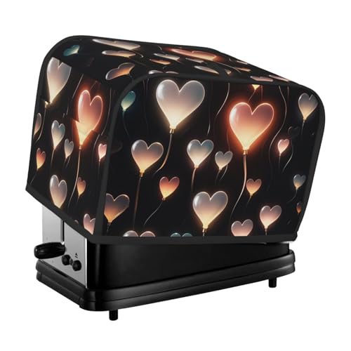 Glowing Heart Love 2 Slice Toaster-Abdeckungen, gesteppte Brotbackmaschinen-Abdeckung, kleine Geräteabdeckungen mit Griff, Toaster, Staubschutz für Zuhause, Tisch, Küche, Dekor Glowing Heart Love 2 Slice Toaster-Abdeckungen, gesteppte Brotbackmaschinen-Abdeckung, kleine Geräteabdeckungen mit Griff, Toaster, Staubschutz für Zuhause, Tisch, Küche, Dekor von STVYUKL