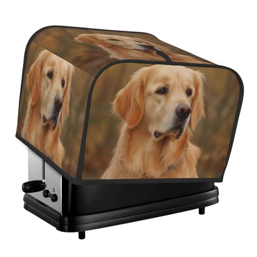 Golden Retriever 4 Scheiben Toaster-Abdeckungen, gesteppte Abdeckung für Brotbackmaschine, kleine Geräteabdeckung mit Griff für Zuhause, Tisch, Küche, Dekoration Golden Retriever 4 Scheiben Toaster-Abdeckungen, gesteppte Abdeckung für Brotbackmaschine, kleine Geräteabdeckung mit Griff für Zuhause, Tisch, Küche, Dekoration von STVYUKL