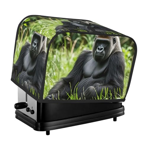 Gorilla In The Grass 2 Scheiben Toaster-Abdeckungen, gesteppte Abdeckung für Brotbackmaschine, kleine Geräteabdeckung mit Griff für Zuhause, Tisch, Küche, Dekor Gorilla In The Grass 2 Scheiben Toaster-Abdeckungen, gesteppte Abdeckung für Brotbackmaschine, kleine Geräteabdeckung mit Griff für Zuhause, Tisch, Küche, Dekor von STVYUKL