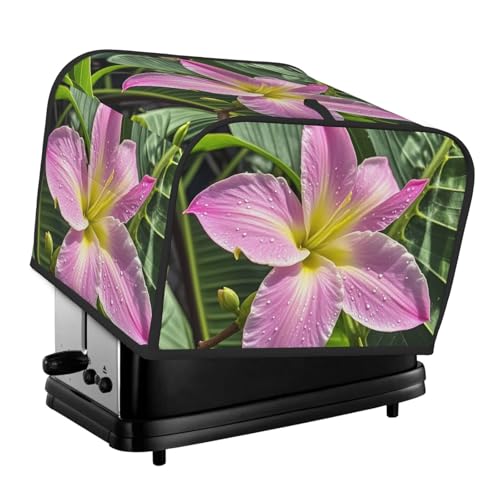Hawaii Tropische Blume 4 Scheiben Toaster Abdeckungen Gesteppte Brotbackmaschine Abdeckung Kleine Geräteabdeckung mit Griff für Zuhause Tisch Küche Dekor von STVYUKL