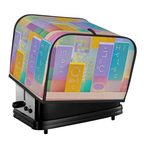 Helle Pastellfarben, 4 Scheiben, Toaster-Abdeckungen, gesteppte Abdeckung für Brotbackmaschine, kleine Geräteabdeckung mit Griff, für Zuhause, Tisch, Küche, Dekoration von STVYUKL