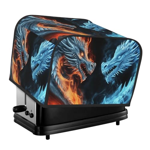 Ice and Fire Dragons 4 Scheiben Toaster-Abdeckungen, gesteppte Abdeckung für Brotbackmaschine, kleine Geräteabdeckung mit Griff für Zuhause, Tisch, Küche, Dekor Ice and Fire Dragons 4 Scheiben Toaster-Abdeckungen, gesteppte Abdeckung für Brotbackmaschine, kleine Geräteabdeckung mit Griff für Zuhause, Tisch, Küche, Dekor von STVYUKL