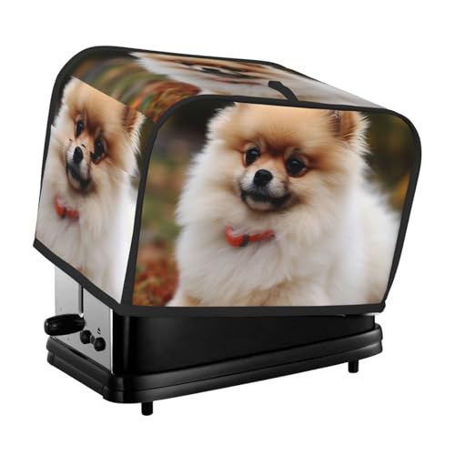 Kurzhaarige Zwergspitz-Hunde-Toaster-Abdeckungen, gesteppte Abdeckung für kleine Geräte, mit Griff, für Zuhause, Tisch, Küche, Dekoration Kurzhaarige Zwergspitz-Hunde-Toaster-Abdeckungen, gesteppte Abdeckung für kleine Geräte, mit Griff, für Zuhause, Tisch, Küche, Dekoration von STVYUKL