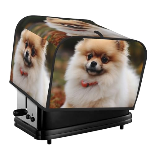 Kurzhaarige Zwergspitz-Hunde-Toaster-Abdeckungen, gesteppte Abdeckung für kleine Geräte mit Griff, für Zuhause, Tisch, Küche, Dekor Kurzhaarige Zwergspitz-Hunde-Toaster-Abdeckungen, gesteppte Abdeckung für kleine Geräte mit Griff, für Zuhause, Tisch, Küche, Dekor von STVYUKL