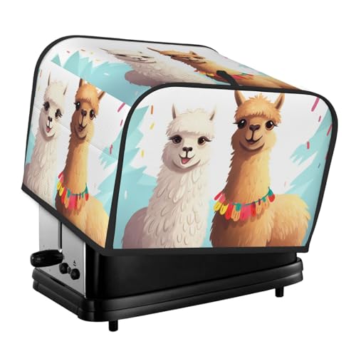 Lama-Alpaka-Abdeckung für 4 Toaster, gesteppt, für kleine Geräte, mit Griff, für Zuhause, Tisch, Küche, Dekoration von STVYUKL