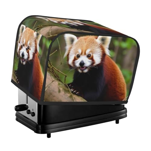 Little Red Panda 2 Scheiben Toaster-Abdeckungen, gesteppte Brotbackmaschinen-Abdeckung, kleine Geräteabdeckung mit Griff für Zuhause, Tisch, Küche, Dekor Little Red Panda 2 Scheiben Toaster-Abdeckungen, gesteppte Brotbackmaschinen-Abdeckung, kleine Geräteabdeckung mit Griff für Zuhause, Tisch, Küche, Dekor von STVYUKL