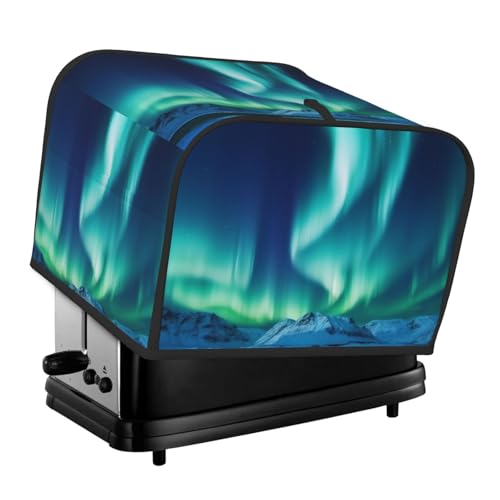 Northern Lights Abdeckung für 4 Toaster, gesteppt, für Brotbackmaschine, kleine Geräteabdeckung mit Griff, für Zuhause, Tisch, Küche, Dekoration von STVYUKL