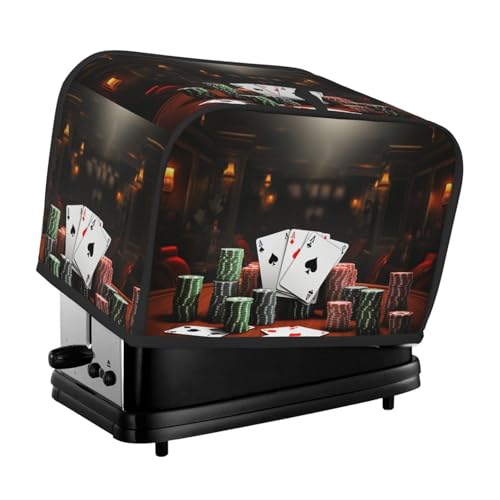 Poker-Turnier-Abdeckung für 2 Toaster, gesteppt, für kleine Geräte, mit Griff, für Zuhause, Tisch, Küche, Dekoration Poker-Turnier-Abdeckung für 2 Toaster, gesteppt, für kleine Geräte, mit Griff, für Zuhause, Tisch, Küche, Dekoration von STVYUKL