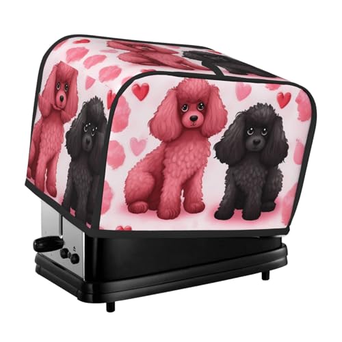 Rosafarbene Pudel-Hunde-Toaster-Abdeckungen, gesteppte Abdeckung für kleine Geräte, mit Griff, für Zuhause, Tisch, Küche, Dekoration Rosafarbene Pudel-Hunde-Toaster-Abdeckungen, gesteppte Abdeckung für kleine Geräte, mit Griff, für Zuhause, Tisch, Küche, Dekoration von STVYUKL